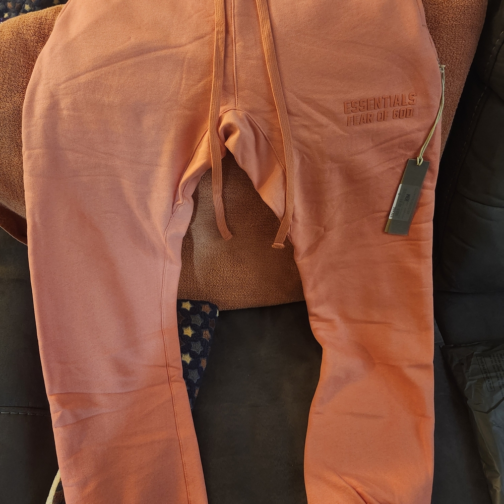 Size Small ESSENTIALS Fear of God Orange Sweatpants